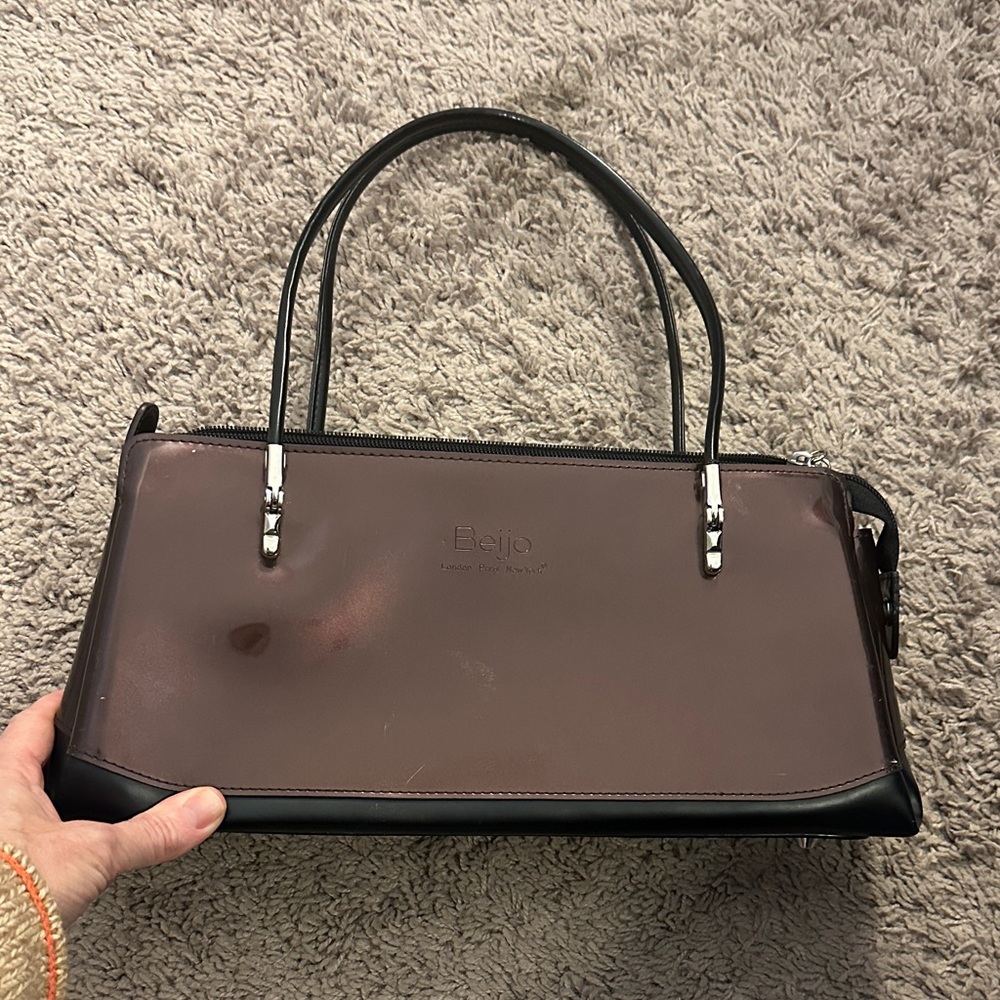Beijo Elegant Black and Brown Shoulder Bag